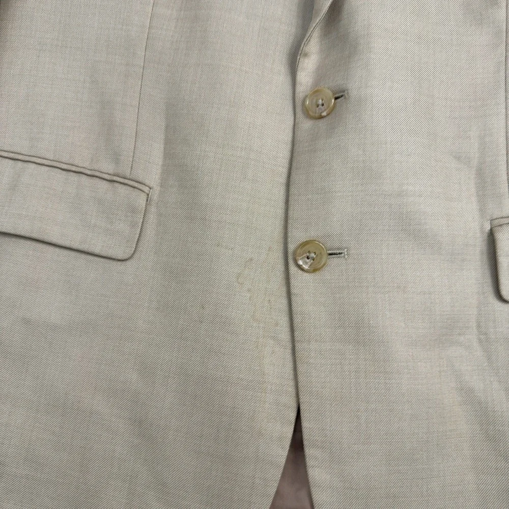 Lauren Ralph Lauren Blazer Men 42R Tan Silk Wool Two Button Classic Business